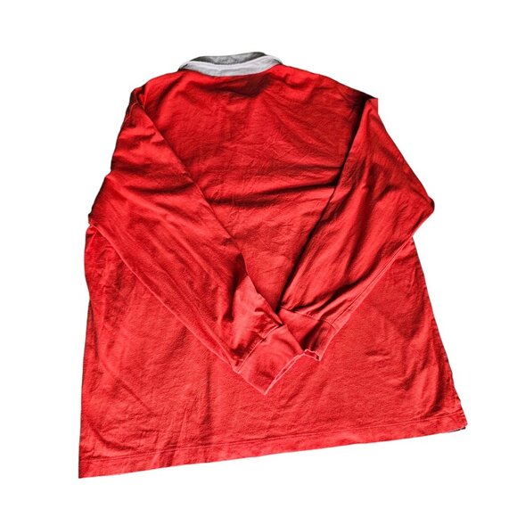 PINK Women's RED WHITE BLUE Patriotic 4th of July Top Polo Long Sleeved size L - Picture 2 of 11